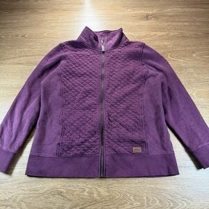 L.L. Bean Maroon Quilted Zip Up